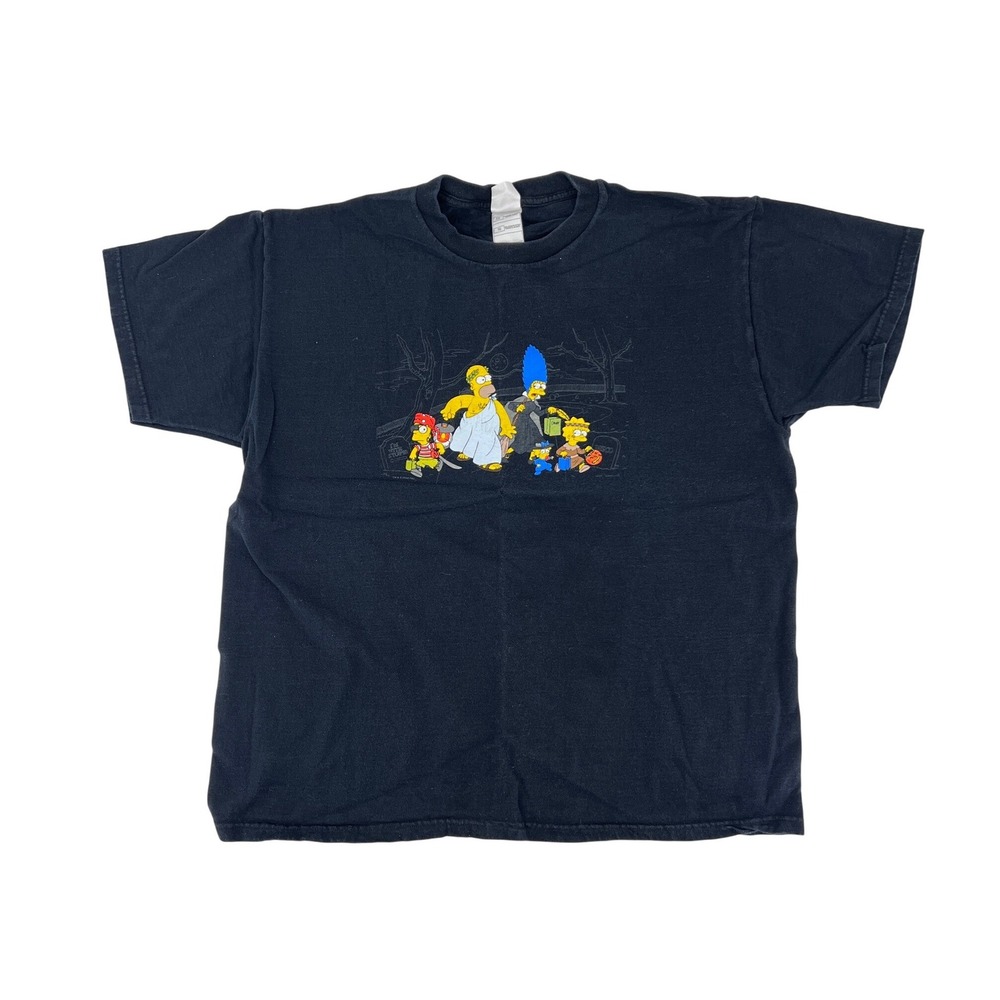 Vintage 2003 The Simpsons Halloween Treehouse of Horror T-Shirt‎ Black XL